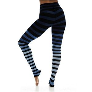 💙 NWT K-DEER Emme stripe yoga leggings stripes xtra long high waist comfy